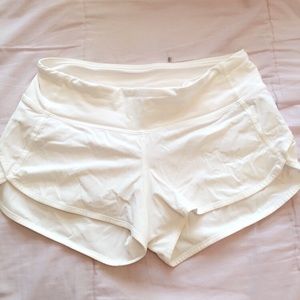 *sold* White Lululemon Speed Shorts